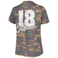 thumbnail image 3 of Women's Justin Jefferson Camo Minnesota Vikings Name & Number Tri-Blend V-Neck T-Shirt, 3 of 3