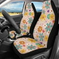 thumbnail image 2 of Kuiaobaty Hippie Flower Pink Front Car Seat Cover for Women, Groovy Hippie Floral Auto Seat Protector Interior Accessories Decor Fit for Cars Sedan SUV Trucks, 2 of 7