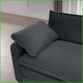thumbnail image 4 of 2-Piece Modern Living Room Sofa Set – 2-Seater + 3-Seater Deep Seat with Plush Corduroy & Memory Foam Cushions | Grey | Corduroy | Cushion Back, 4 of 17