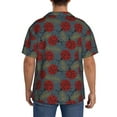 thumbnail image 5 of Naloa Ladybug Men's Loose Fit Cuban Collar Short-Sleeve Shirt with Button-down and Chest Pocket for Everyday Wear Outings - 4X-Large, 5 of 7