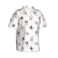 thumbnail image 3 of Xecao Bbaseball Dog print Hawaiian shirt - a stylish short-sleeve button-down for men, perfect for casual beach and tropical outings., 3 of 9