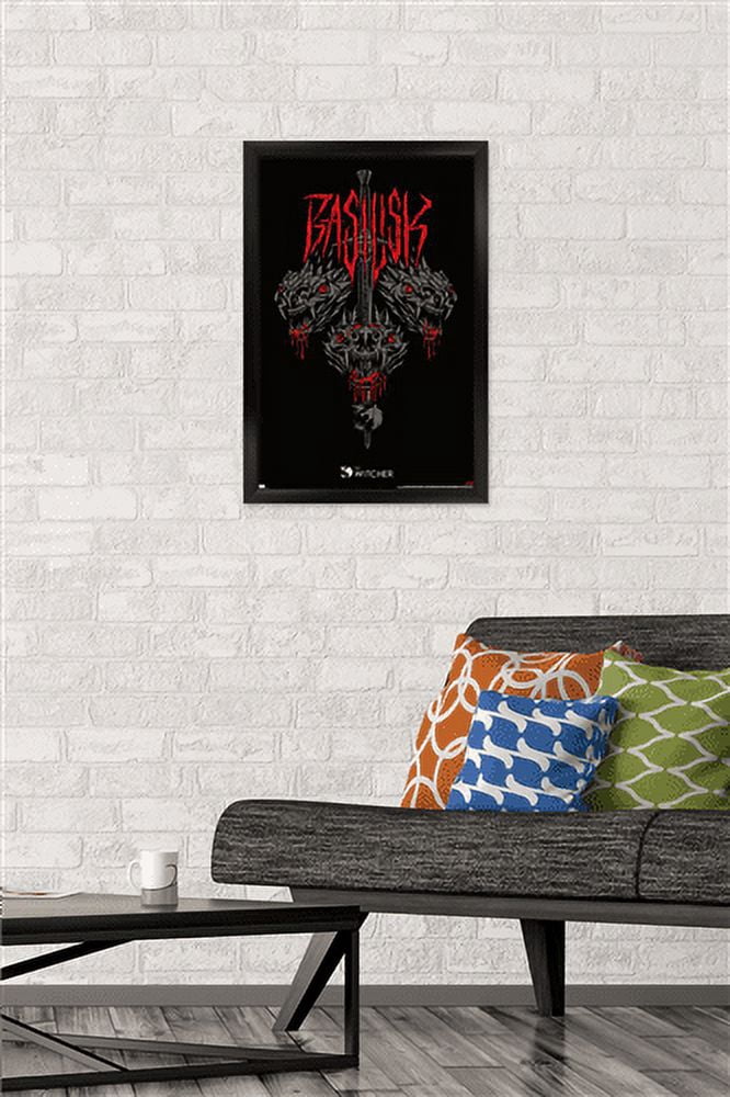 Netflix The Witcher Season 2 - Basilisk Wall Poster, 14.725" x 22.375", Framed