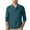 Dark Blue, variant on LNZGNM Men's Henley Shirts Quick Drying Button Up Solid Color T-Shirts Loose Breathable Long Sleeve Shirt Athletic Daily Wear Lapel Top,Army Green S