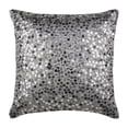 thumbnail image 1 of Grey Pillow case, 18x18 inch (45x45 cm) Pillow Cover, Silk Square Pillowcase, Sparkly Sequins Solid Pillowcase, Modern Solid Throw Pillow Cover Couch, Circles - Silver Shine, 1 of 3