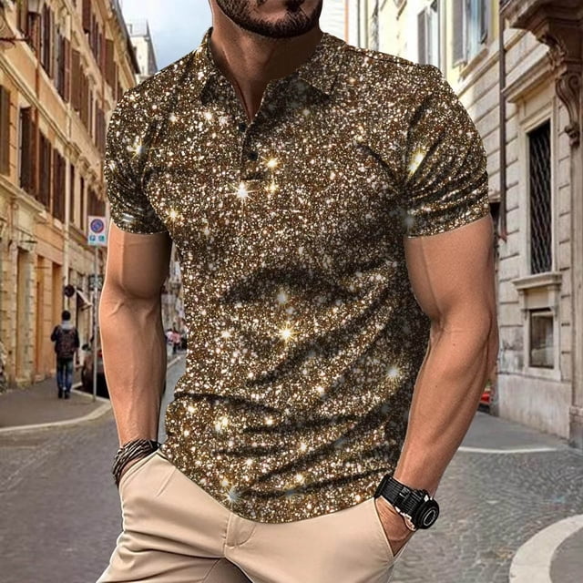 Mefallenssiah Hauts pour Hommes, Liquidation Pull à Col Rabattu à Carreaux Rayé à Fermeture Éclair Manches Courtes Sport