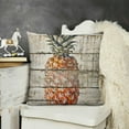thumbnail image 2 of SHANXI Summer Tropical Pineapple Decorative Retro Wood Background with Chair Decor Pillow Case 20x20in, 2 of 5
