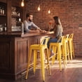 thumbnail image 5 of Devoko 30 Inch Metal Bar Stools Set of 4, Stackable Kitchen Island Bar Stools with Removable Back, Industrial Dining Chairs for Kitchen, Dining Room（Yellow）, 5 of 7