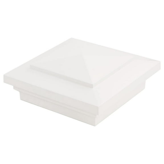 Vinyl Fence Post Cape May Style - 4x4 White Vinyl Post Caps - Outdoor Fence Accessories - Weather Resistant - Pack of 1