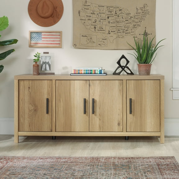 Erie Collection, by Sauder Television Stand for TV' up to 60", Timber Oak finish