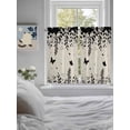 thumbnail image 3 of Spring Botanical Living Room Curtains 2 Panel, Black Eucalyptus Butterfly Rustic Cafe Window Treatment, Farmhouse Bedroom Bathroom Kitchen Curtains Drapes 104"x54", 3 of 6