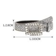 thumbnail image 6 of Milageto Women Rhinestone Belt Cowgirl Punk Waistband Belt for Shopping Dating Travel, 6 of 8
