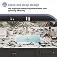 thumbnail image 4 of 49"x22" Bathroom Vanity Top, with Undermount Ceramic Sink and Backsplash, artificial marble Bathroom Vanity Top with 3 Faucet Holes, New Carrara white and black (Only Bathroom Vanity Top), 4 of 5