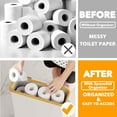 thumbnail image 5 of SpaceAid Extra Large Toilet Paper Storage with Lid, Slim Basket Holder, White, 5 of 7