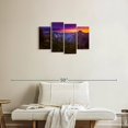 thumbnail image 2 of Elephant Stock Sunrise Over Half Dome Wall Art - Horizontal Multi Panel Canvas - Living Room Wall Decor - Nature Multi Panel - Brown And Gray Decor - 30" x 18", 2 of 4
