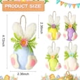 thumbnail image 3 of Twfbrm Easter Bunny Hanging Ornaments, Easter Decorations 4.7 inch Pastel Flocked Easter Eggs with Bunny Ears, Shatterproof Spring Decorative Plush Eggs Pendants for Tree, Wall, Doors & Mantels, 3 of 9