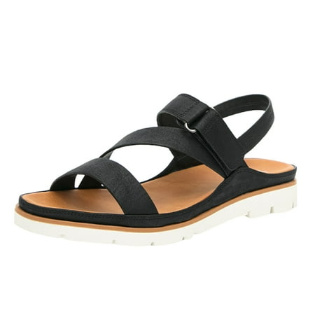 

VBARHMQRT Female Platform and Wedge Sandals Women Sandals Summer Fashion New Pattern Simple Solid Color Roman Sandals Large Flat Non Slip Comfortable Shoes Pearl Sandals Wedge Sandal