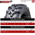 thumbnail image 3 of 99-00 Polaris 500 Ranger 6x6 Complete Set ATV tires (2) 25x10-12 & (4) 25x11-10, 3 of 7