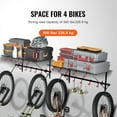thumbnail image 4 of Space Saving Garage Bike Rack - Wall Mounted Holder for 4 Bikes & 2 Storage Shelves, 4 of 11