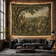 thumbnail image 6 of Bird of Prey Beneath a Massive Oak Tree, Dramatic Vintage Art for Nature Lovers, Royal Estate Decor, Housewarming Gift, Tapestry Wall Hanging for Living Room and Study Room, 6 of 7