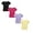 Purple, Black, Yellow, Hot Pink, variant on SGMVNU 4 Pack Girls Puff Short Sleeve T Shirts Cute Solid Color Cotton Shirt Casual Cowl Neck Summer Tee Tops for Kids, Size 3-4 Years