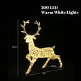 thumbnail image 2 of LuxenHome Outdoor Christmas Reindeer Decor, Lighted Holiday Yard Display with Timer, 2 of 8