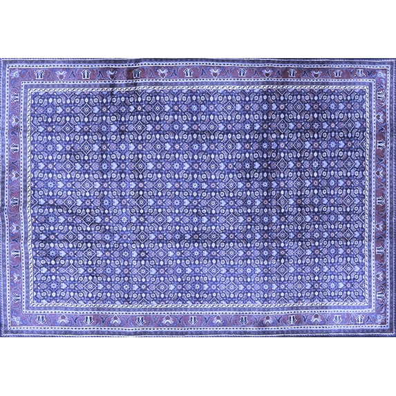 Ahgly Company Indoor Rectangle Persian Blue Traditional Area Rugs, 6' x 9'