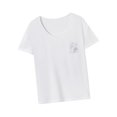 thumbnail image 3 of Camiseta para Mujer Ropa de Calle Yuyangstore Cuello Redondo Suave XL, 3 of 8