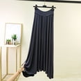 thumbnail image 2 of FRSASU Women's Flowy Maxi Skirts High Waisted Summer Casual Long Elastic Waist Skirts Dark Gray, 2 of 5