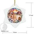 thumbnail image 3 of State Ornament – Ceramic Christmas Decoration with Name – Vintage Holiday Keepsake Featuring Icons of Utah State Themes & Landmarks – Ceramic Snowflake Ornament&nbsp;192OR44, 3 of 5