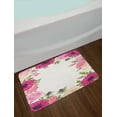 thumbnail image 2 of Anemone Flower Bath Mat, Pink Rose and Anemone Flowers Frame Lively Bridal Wedding Design, Non-Slip Plush Mat Bathroom Kitchen Laundry Room Decor, 29.5 X 17.5 Inches, Pink Green Apricot, Ambesonne, 2 of 2