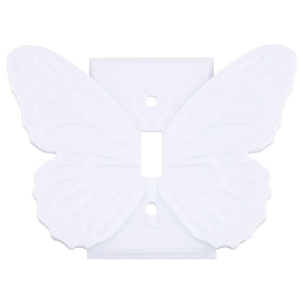 Placas de Pared para Tomacorrientes, Placas de Pared Decorativas con un Solo Interruptor, Placas de Cubierta con Botones de Luz de Mariposa para Mujer para el Hogar