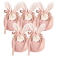 thumbnail image 2 of Bolsa de terciopelo para dulces, organizador de joyas, suave y elegante para regalo de Pascua, ideal para cumpleaños. Rosa, 2 of 9