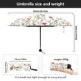 thumbnail image 3 of JSTEL Carnation Flowers Floral Folding Umbrella for Rain Sun Travel Mini Lightweight Compact Umbrellas, 3 of 5