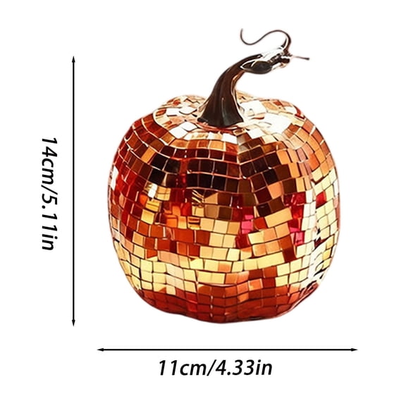 Clearance Sale! Glitter Pumpkin Table Centerpiece, Sparkly Halloween Ornament for Home Desktop Decor in Orange