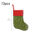 thumbnail image 2 of Mini calcetines de Navidad, calcetines de Navidad con estampado de copos de nieve para árbol de Navidad, hogar, decoración de jardín Adepaton CPB-SSW19-2, 2 of 5