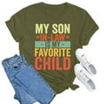 thumbnail image 5 of Women's Funny T-Shirt My Son In Law Is My Favorite Child Shirt Day Casual Mom Tee Comfortable Short Sleeve Top, 5 of 5