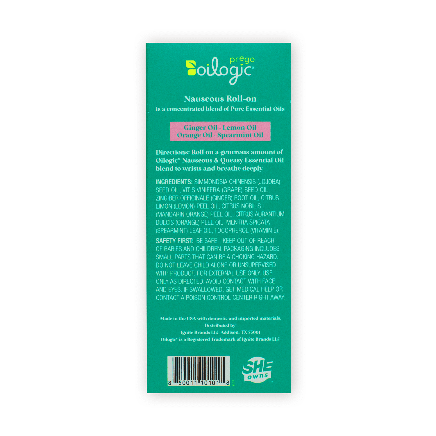 Oilogic Prego Nausea Essential Oil Roll-on, 1 Count