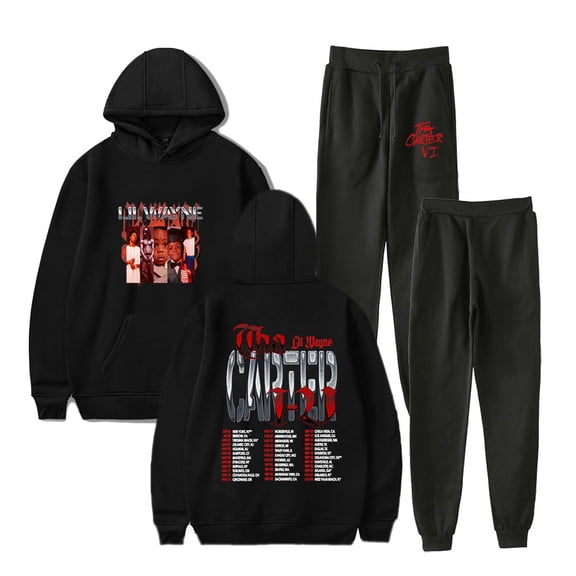 Lil Tha Carter VI Tour Merch Hoodies Jogger Pants Cosplay Women Men Fashion Streetwear Set