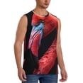 thumbnail image 2 of Honeii Closeup Red Flamingo Portrait Print Men's Sleeveless Muscle Shirts, Breathable & Quick-Dry Gym Shirt, Athletic Tank Top for Running, Fitness, and Outdoor Activities-3X-Large, 2 of 7