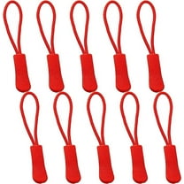 Nvzi 10Pcs Replacement Zipper Pulls Red Zipper Pull Cord Extender for Backpacks, Jackets, Luggage, Purses, Handbags