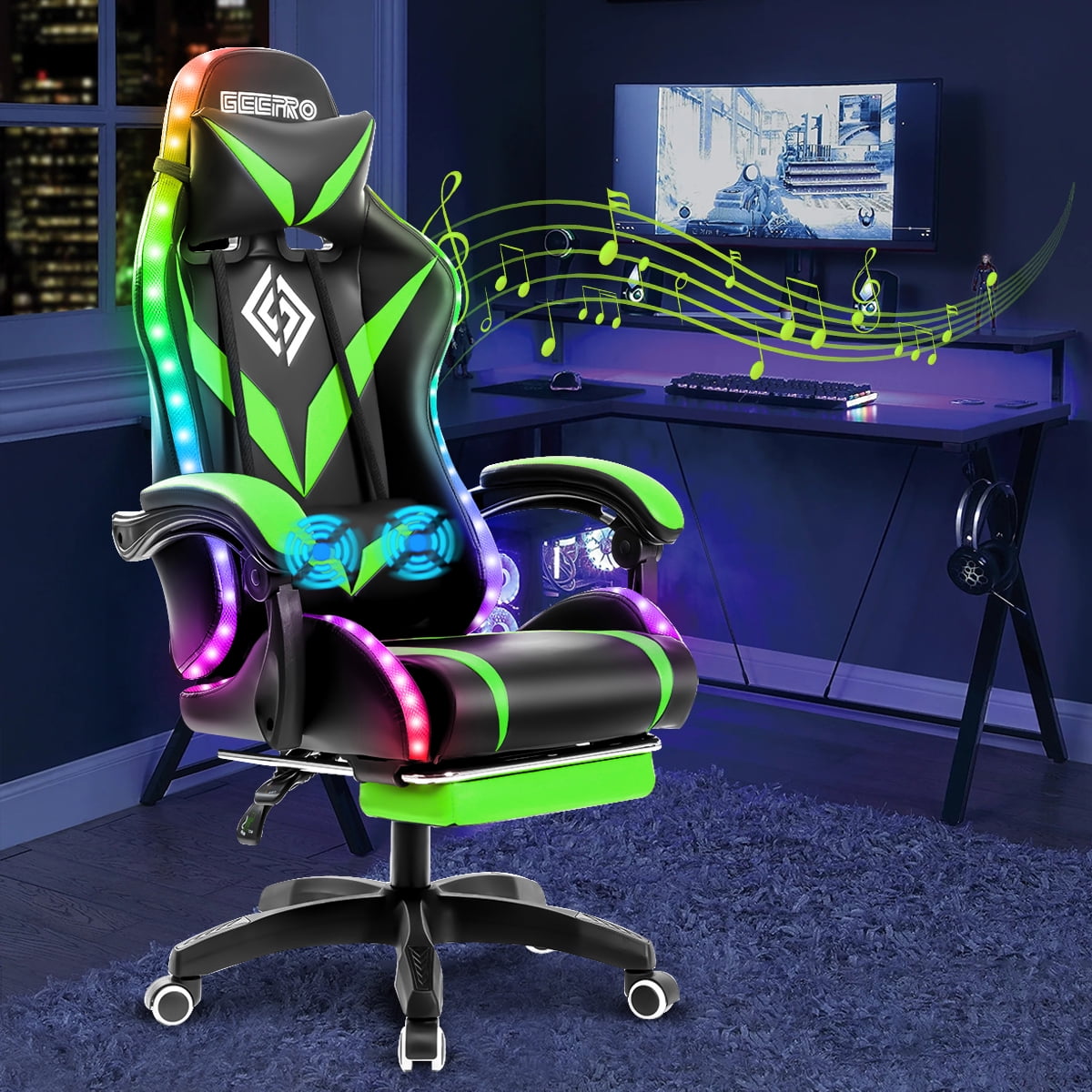 Geepro Bluetooth Speaker RGB LED Gaming Chair Kenya Ubuy
