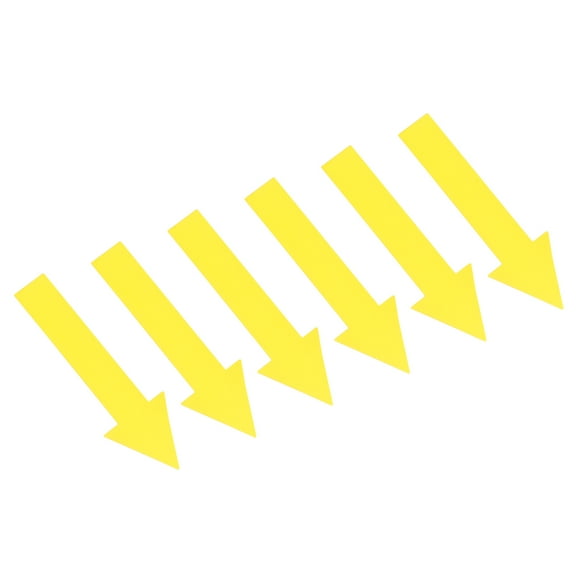 Uxcell 4x1" Arrow Sticker PVC Directional Sign Adhesive Removable Floor Decal Yellow 4Set / 24Pieces