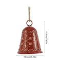 thumbnail image 3 of Red and Gold Iron Christmas Bell Ornaments for Tree Door Wall Hanging Holiday Decorations Festive Metal Bells, 3 of 6