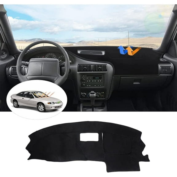 Canvcle Custom Fit for Dash Cover for Chevy Chevrolet Cavalier 1995-2005 Accessories Dashboard Cover Mat Non-Slip Pad Carpet Sunshield Protector
