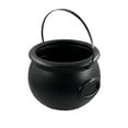 thumbnail image 2 of Large Black Plastic Cauldron - 20cm Halloween Candy Bowl for Trick-or-Treat Parties, 2 of 9