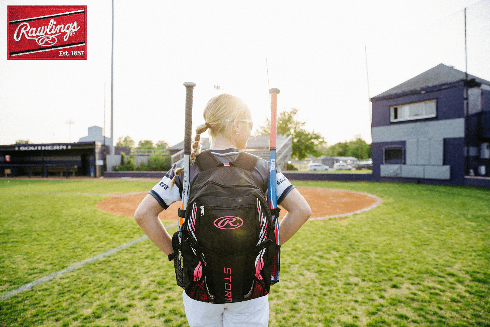 Rawlings Kids Storm Softball Bag - Youth Girls Backpack  display picture 2