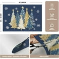 thumbnail image 6 of mubwai Navy Blue Xmas Trees Vinyl Christmas Placemats Set of 4, 12x18 Inch Washable Plastic Non-Slip Woven Winter Table Mats for Party Kitchen Dining Decor, 6 of 7