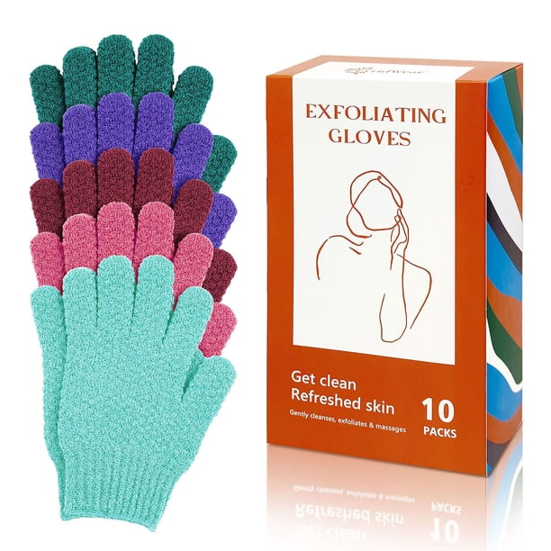 Guantes de baño exfoliantes Evridwear para ducha, spa, masaje