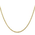 thumbnail image 2 of Primal Gold 14 Karat Yellow Gold 2.0mm Diamond Cut Extra-Light Rope Chain, 2 of 4