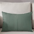 thumbnail image 3 of Geometric Green Throw Pillow Cover, Modern Minimalism Art Striped Rectangle Decorative Pillow Case Protector Soft Cushion Cover Lumbar Pillowcase for Couch Sofa Bedroom Car Chair Decor 12x20 Inch, 3 of 8